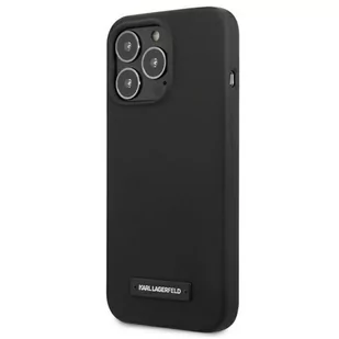 Karl Lagerfeld KLHCP13LSLMP1K iPhone 13 Pro / 13 6,1" hardcase czarny/black Silicone Plaque KF000984 - Etui i futerały do telefonów - miniaturka - grafika 1