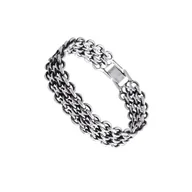 Bransolety męskie - Szeroka bransoletka męska(B22/MEN/62/1Ag cz.)21cm - miniaturka - grafika 1