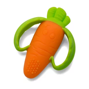 INFANTINO INFANTINO Good Bites teksturowany gryzak, pomarańczowo-zielony, 8,8 x 8,8 cm (1 szt.) - Gryzaki dla dzieci - miniaturka - grafika 2
