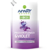 Mydła - Apart Natural Prebiotic Mydło do rąk w płynie Passion Flower & Violet zapas 400 ml - miniaturka - grafika 1