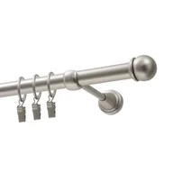 Karnisze - Karnisz DECASTYL Gałka Max z kółkami pojedynczy 320 cm Chrom Satyna - miniaturka - grafika 1