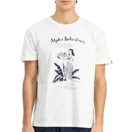 Koszulki męskie - Koszulka męska Alpha Industries Hawaii 15652509 - biała - miniaturka - grafika 1