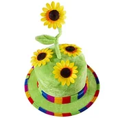 Czapki dla dzieci - Widmann Widmann 2636F kapelusz z aksamitu, zielony/żółty, rozmiar uniwersalny WDM2636F - miniaturka - grafika 1