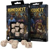 Akcesoria do gier planszowych - Q-Workshop RuneQuest Beżowy & Burgundy Dice Set (8) - miniaturka - grafika 1