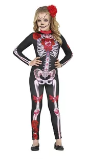 Kostium dziecięcy "Szkielecik Catrina" -129-144cm - Stroje karnawałowe - miniaturka - grafika 1