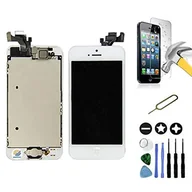 Części serwisowe do telefonów - Mobilevie Wyświetlacz LCD Retina + Pełna zmontowana szyba dotykowa dla iPhone 5 Biały + Narzędzia - miniaturka - grafika 1