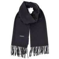 Apaszki i szaliki męskie - Ciepły i miękki szalik męski SZA-39 gładki czarny - miniaturka - grafika 1