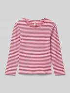 Koszulki dla dziewczynek - Bluzka o kroju regular fit z dzianiny z prążkowaniem model ‘MAUDE’ - miniaturka - grafika 1