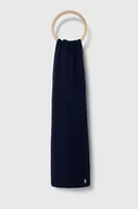 Apaszki i szaliki damskie - Polo Ralph Lauren szalik bawełniany kolor granatowy gładki - miniaturka - grafika 1