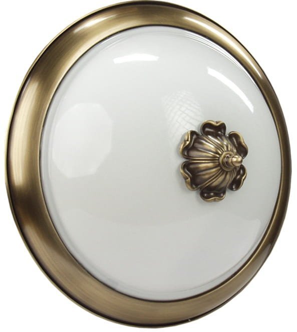 Plafon z mosiądzu biały połysk