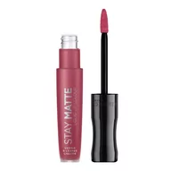 Szminki - RIMMEL STAY MATTE matowa pomadka w płynie Rose &amp; Shine 210 5.5ml - miniaturka - grafika 1