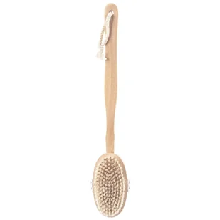 Szczotka do masażu drewniana 2w1 na sucho i do kąpieli 42 cm O-710494 - Stoły i łóżka do masażu - miniaturka - grafika 1