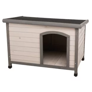 Trixie Classic Natura, buda dla psa z płaskim dachem - Rozmiar M-L, szer. x gł. x wys.: 104 x 68 x 72 cm, szara - Budy dla psów - miniaturka - grafika 1