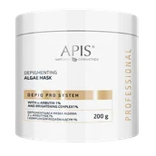 Maseczki do twarzy - Apis Professional Depiq Pro System, depigmentująca maska algowa z α-arbutyną 1% i kompleksem rozjaśniającym 1%, 200 g - miniaturka - grafika 1