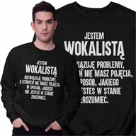 Bluzy męskie - Bluza Dla Wokalisty Śmieszny Prezent Rozwiązuję Problemy Bluza Męska - miniaturka - grafika 1