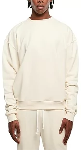 Urban Classics Męska bluza Ultra Heavy Crew z bawełny, okrągły dekolt, dostępna w 4 różnych kolorach, rozmiary od XS do 5XL, Whitesand, XXL - Bluzy męskie - miniaturka - grafika 1