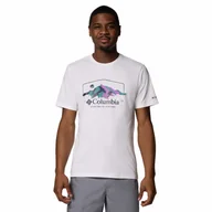 Koszulki męskie - T-shirt męski Columbia Path Lake Graphic Tee II white/brush with nature - L - miniaturka - grafika 1