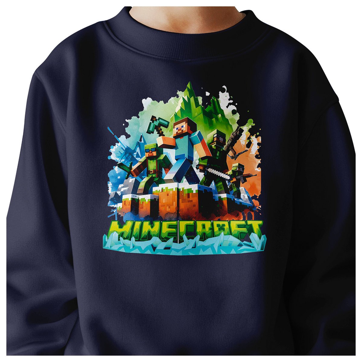 BLUZA DZIECIĘCA MINECRAFT LEGENDS 122-128 DLA DZIEWCZYNKI CHŁOPCA