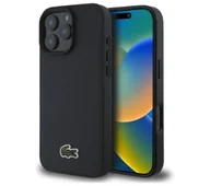 Etui i futerały do telefonów - Lacoste Iconic Petit Pique MagSafe do iPhone 16 Pro Max Czarny - miniaturka - grafika 1