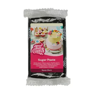Masa cukrowa, fondant CZARNY - Raven Black FunCakes, 250 g - Dodatki do ciast w proszku - miniaturka - grafika 1