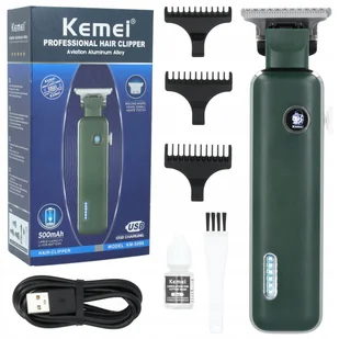 Bezprzewodowa Maszynka Trymer Do Włosów Brody Kemei Barber Usb Km-5098 - Trymery - miniaturka - grafika 1