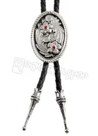 Krawaty i muchy męskie - bolo - kowbojski krawat FLOWER - miniaturka - grafika 1