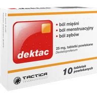 Leki przeciwbólowe - Dektac 0,025 g, 10 tabl. - >>> DARMOWA od 49zł <<< - miniaturka - grafika 1