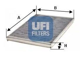 Filtr, wentylacja przestrzeni pasażerskiej UFI Filtry 54.120.00 - Filtry kabinowe - miniaturka - grafika 1