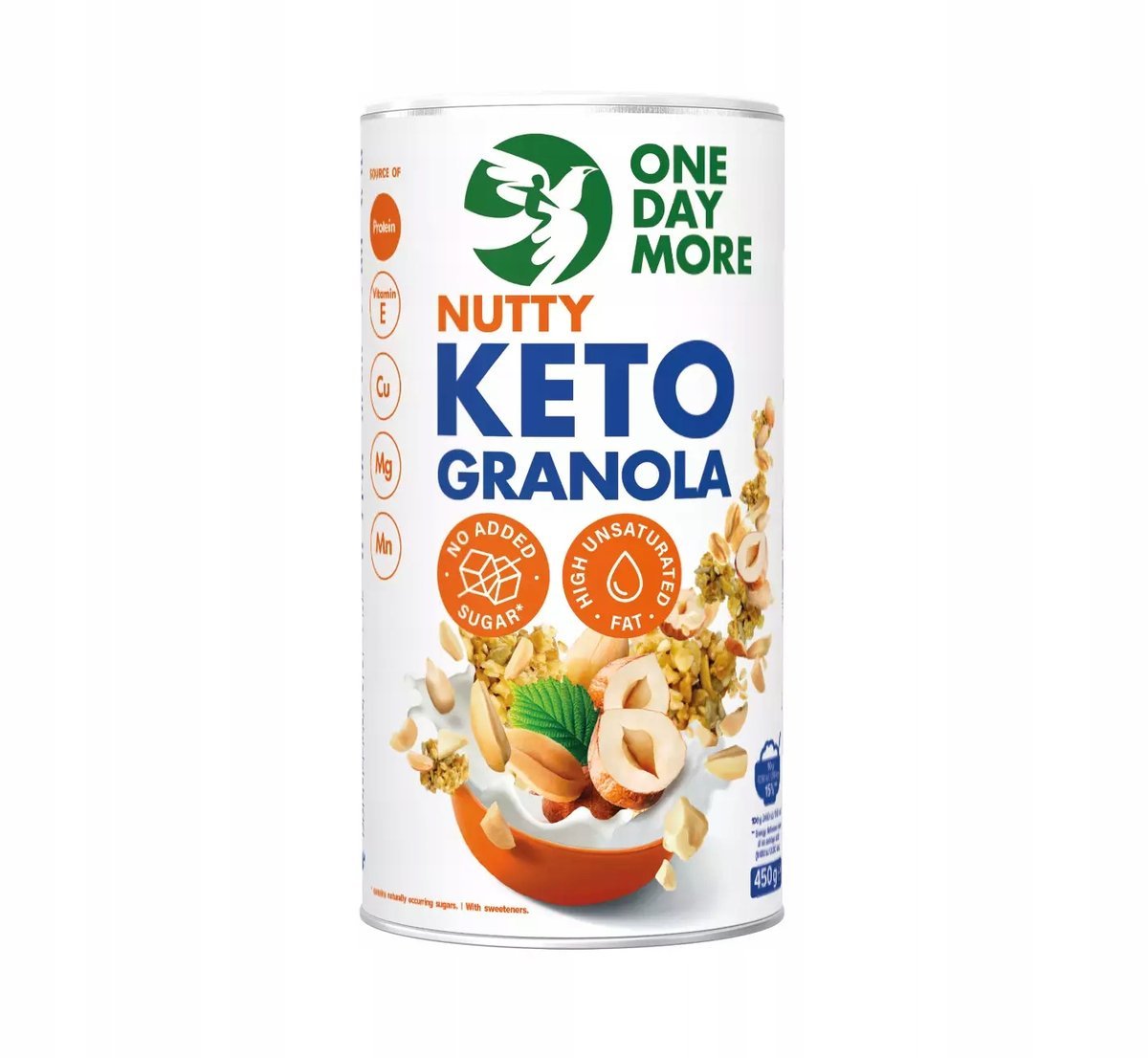 OneDayMore Granola KETO orzechowa 450 g