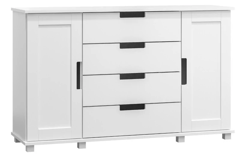 Komoda sosnowa drewniana nr4 Modern 160x80x42 biała