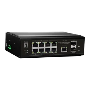 LevelOne IGP-1061 łącza sieciowe Zarządzany L2 Gigabit Ethernet (10/100/1000) Obsługa PoE Czarny - Pozostałe akcesoria sieciowe - miniaturka - grafika 1