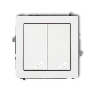 Karlik Łącznik schodowy podwójny biały DWP-33 - Gniazdka elektryczne - miniaturka - grafika 1