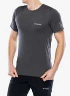 Koszulki i topy damskie - Koszulka z nadrukiem Columbia Kwick Hike Back Graphic S/S Tee - blk heather/linear view multi - miniaturka - grafika 1