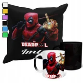 Gadżety dla niej i dla niego - ZESTAW KUBEK MAGICZNY ZMIENIAJĄCY KOLOR + POSZEWKA AVENGERS DEADPOOL + IMIĘ - miniaturka - grafika 1