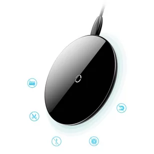 Baseus Simple stylowa bezprzewodowa ładowarka Qi 2A 1.67A 10W z kablem USB / Lightning 1,2M czarny (CCALL-JK01) - Ładowarki do telefonów - miniaturka - grafika 5