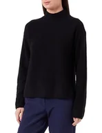 Swetry damskie - BOSS Sweter damski C_fagda Knitted, czarny (Black1), L - miniaturka - grafika 1