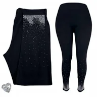 Legginsy - LEGINSY BAWEŁNIANE CYRKONIE WYSOKI STAN elastyczne blink getry 50 52 5XL 05 - miniaturka - grafika 1