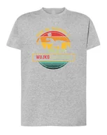 Koszulki i topy damskie - Koszulka Personalizowana Śmieszna Dinozaur Szara M - miniaturka - grafika 1