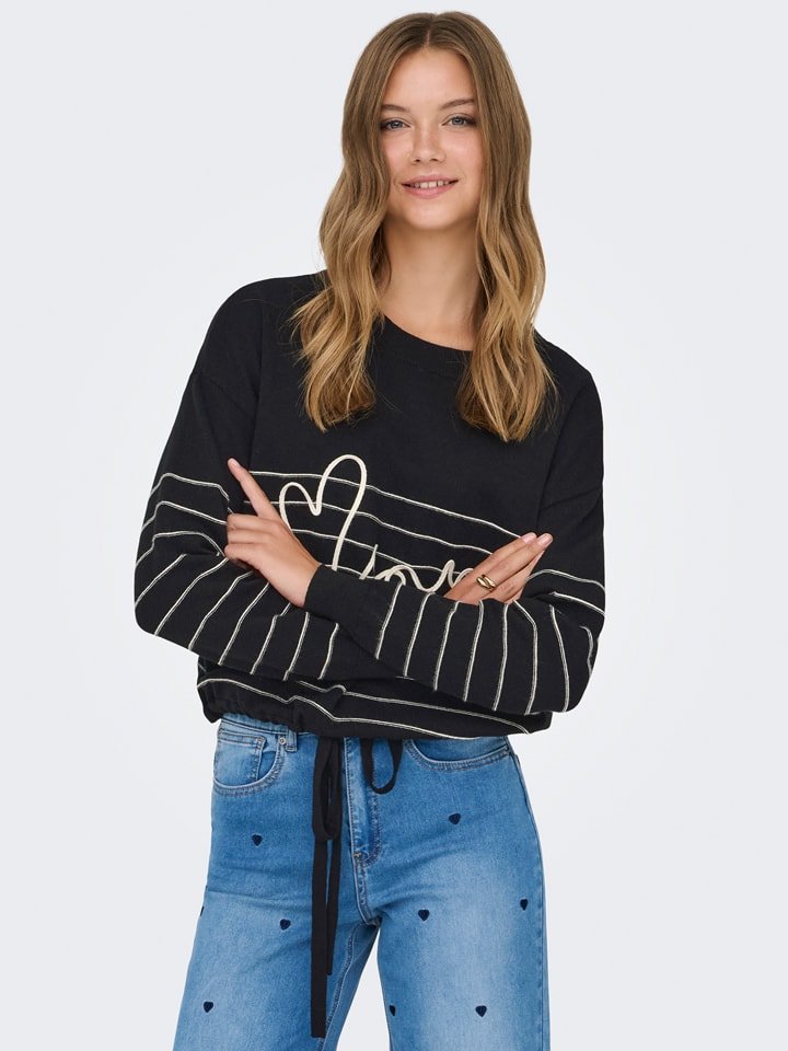 ONLY Sweter w kolorze czarnym
