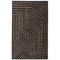 Dywany - Dywan tkany Velesa 50 x 80 cm czarno-beżowy - miniaturka - grafika 1