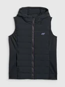 Kurtki damskie - 4F Bezrękawnik z wypełnieniem syntetycznym damski - czarny XXL - miniaturka - grafika 1