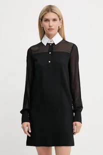 Karl Lagerfeld sukienka kolor czarny mini prosta A3W13020 - Sukienki - miniaturka - grafika 1