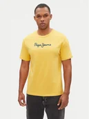 Koszulki męskie - Pepe Jeans T-Shirt Eggo N PM508208 Żółty Regular Fit - miniaturka - grafika 1