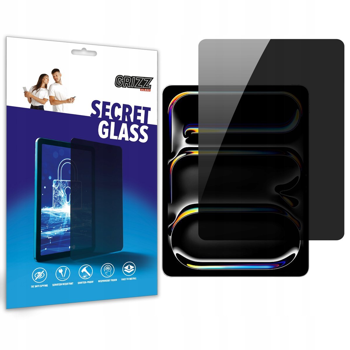 2x Szkło prywatyzujące GrizzGlass SecretGlass do Apple iPad Pro 13