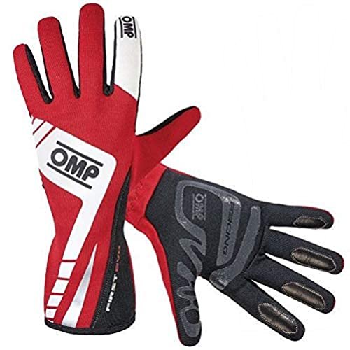 Omp First Evo Rękawice wyścigowe, Czerwony, L