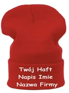 Czapki i chusty sportowe męskie - CZAPKA KRASNAL Beanie Twój HAFT Tekst Napis Nadruk - miniaturka - grafika 1