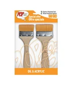 Szczotki i furminatory - Pébéo Numer pebeo 950750 zestaw pędzli, 2-częściowy, pędzel do rozłupywania, w kolorze złota, poliamid, 75, 100 950750 - miniaturka - grafika 1