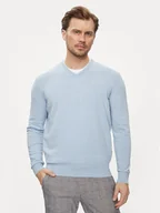 Swetry męskie - Bugatti Sweter 7300 95510 Błękitny Regular Fit - miniaturka - grafika 1