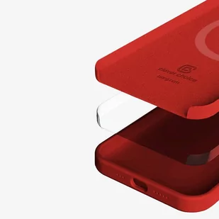 Crong Color Cover Magnetic - Etui iPhone 13 Pro MagSafe (czerwony) - Etui i futerały do telefonów - miniaturka - grafika 4