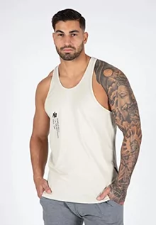 Koszulki sportowe męskie - Gorilla Wear - Carrizo Tank Top – czarny – Bodybuilding Sport na co dzień, czas wolny, z nadrukiem logo, lekka i wygodna dla optymalnego ruchu z bawełny i elastanu - grafika 1